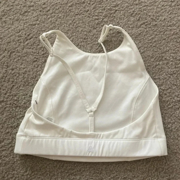 NWT Balance Athletica Vitality High Neck Sports Bra Size Small White - Picture 2 of 3